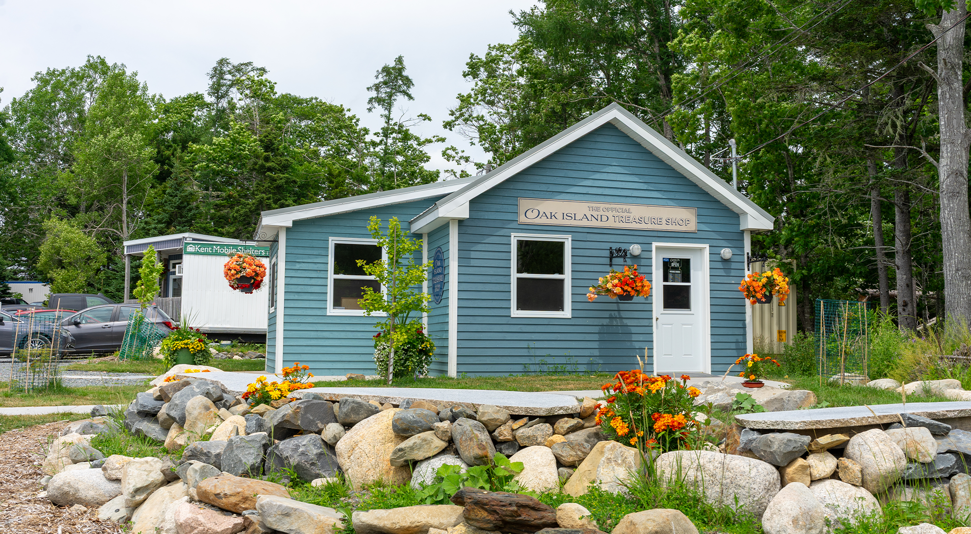 Storefront of the Oak Island Treasure Shop, its own building on the Oak Island site